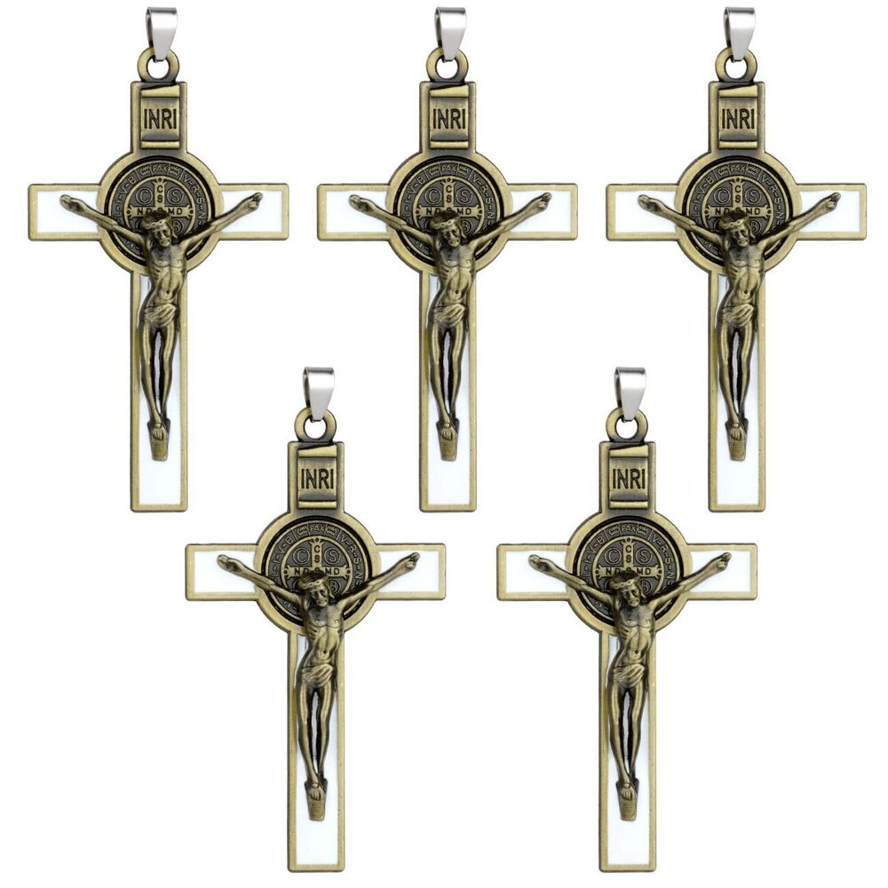 4583 St. Benedict Exorcism Crucifix Cross Pendant for DIY Rosary Necklace